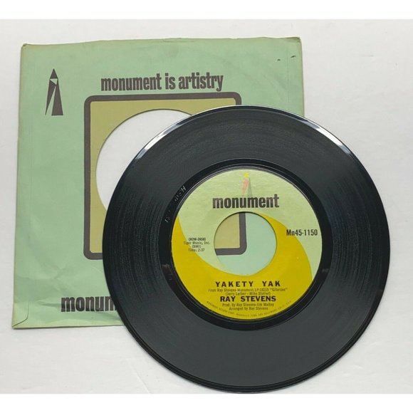 Ray Stevens Yakety Yak - Along Came Jones 45 Rock Vinyl Record 7" Single - Picture 2 of 4